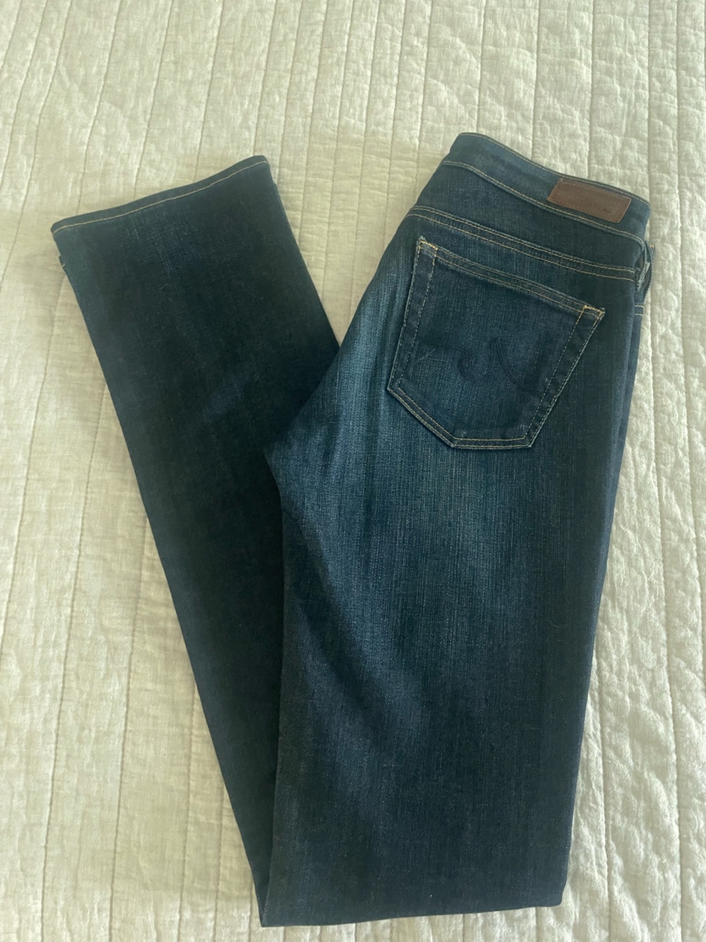 AG Adriano Goldschmied the ballad dark denim straight leg Jeans